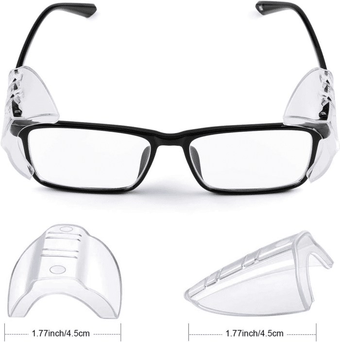 Safety Glasses Side Shields for Prescription Glasses, Slip on Clear Eye Glasses, Fits Small to Large Eyeglasses - Image 5