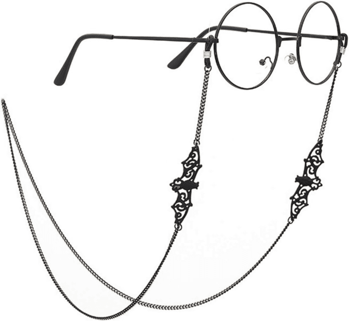 Women Men Glasses Sunglasses Chain Black Bat Eyeglass Strap Holder Eyewear Reading Glasses Retainer