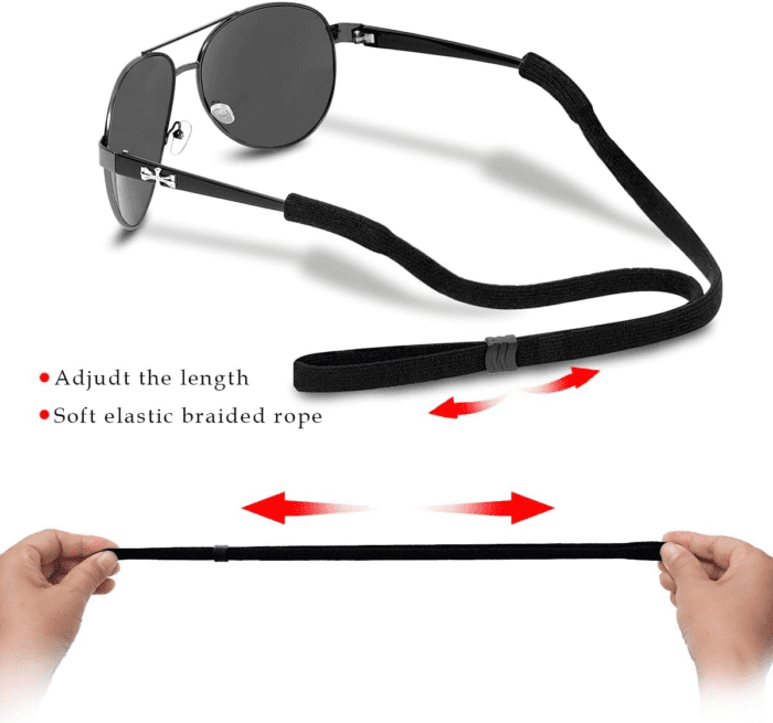 Glasses Strap (2 PCS) Sports Eyeglass Strap Adjustable Sunglasses Retainer for Men Women - Image 2