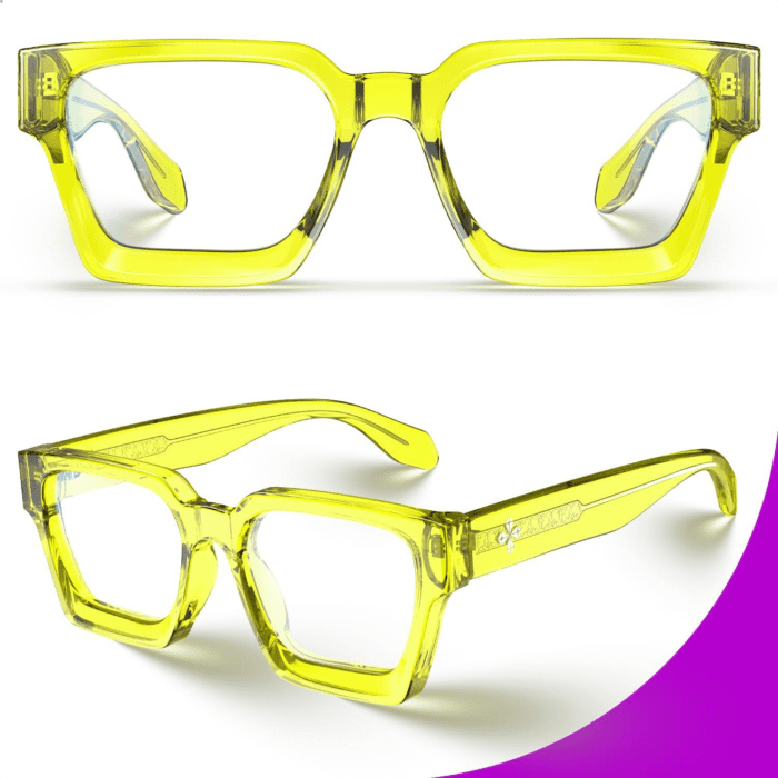 Blue Light Blocking Glasses Rectangle Chic Preppy Look Multicolor Frame for Women Men RIVER - Image 3