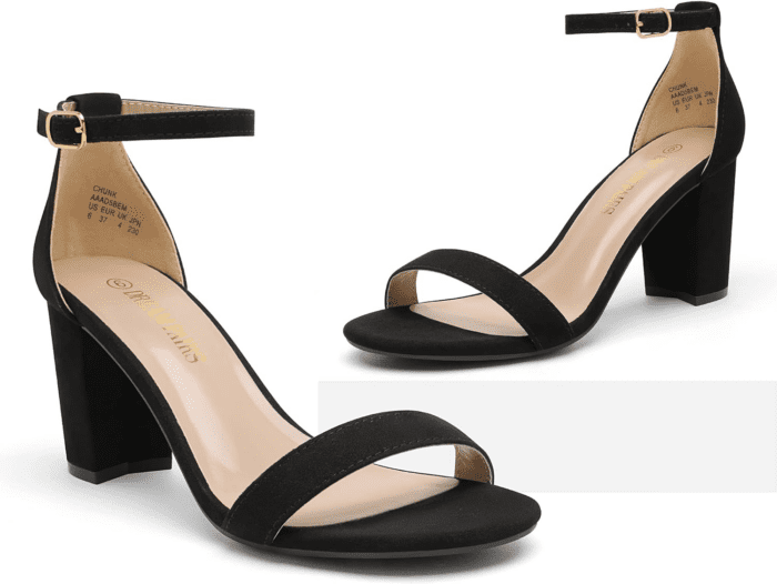 Women'S Chunk Low Heel Pump Sandals - Image 2