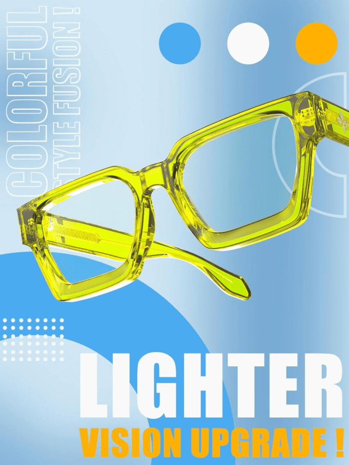 Blue Light Blocking Glasses Rectangle Chic Preppy Look Multicolor Frame for Women Men RIVER - Image 4