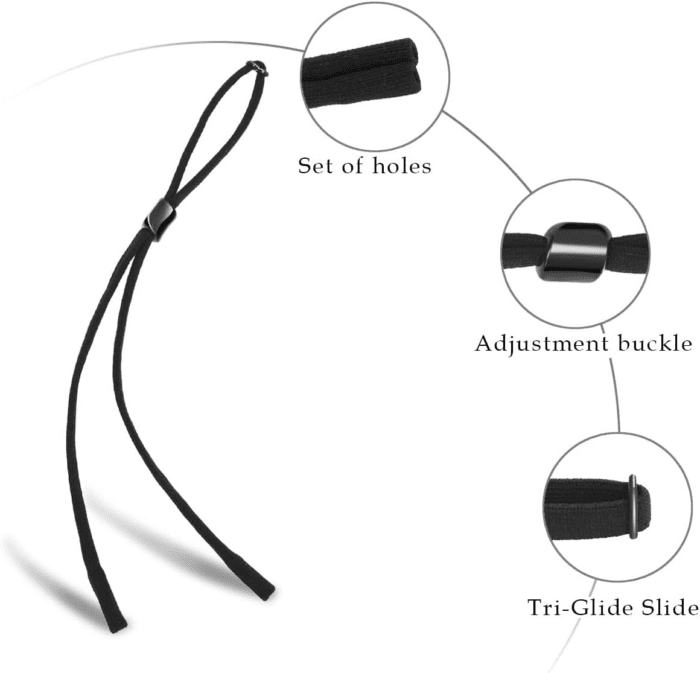 Glasses Strap (Pack of 6 Black) Sports Sunglasses Strap & Glasses Holder for Men, Eye Glasses String Strap for Women - Image 3