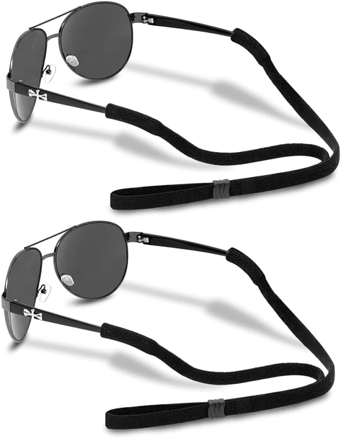 Glasses Strap (2 PCS) Sports Eyeglass Strap Adjustable Sunglasses Retainer for Men Women