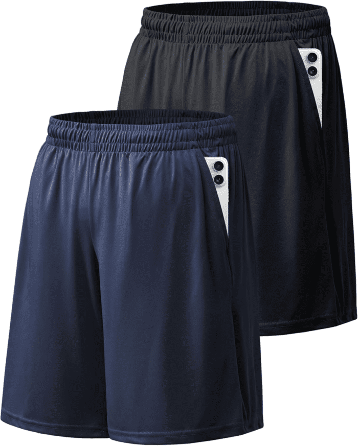 Athletic Shorts for Men with Pockets and Elastic Waistband Quick Dry Activewear