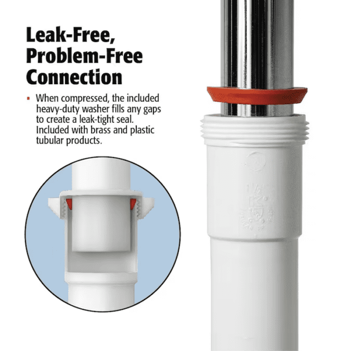 1-1/2-In Plastic Direct Connect End Outlet Continuous Waste - Image 5