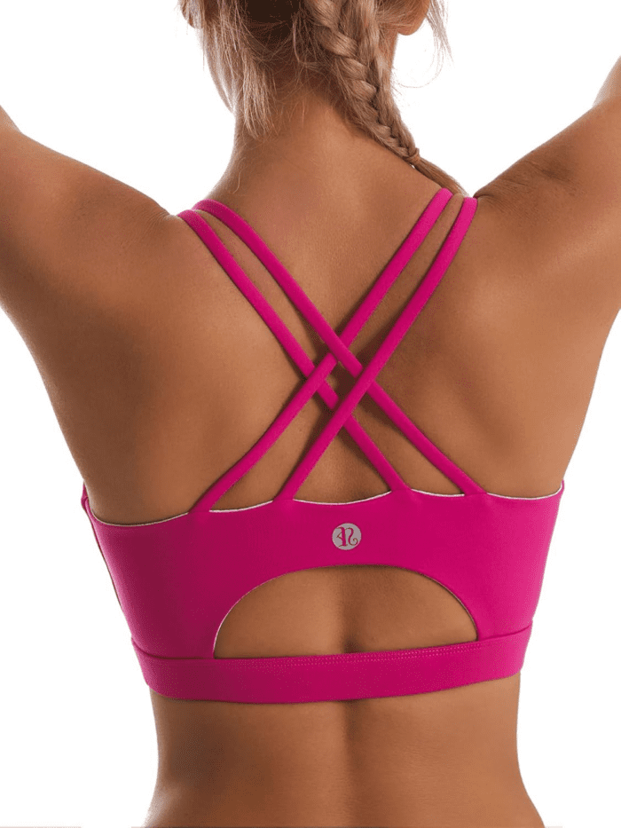 Sports Bras for Women,Padded Sports Bra Tank Top Sexy Crisscross Back High Impact Longline Workout Yoga Bra