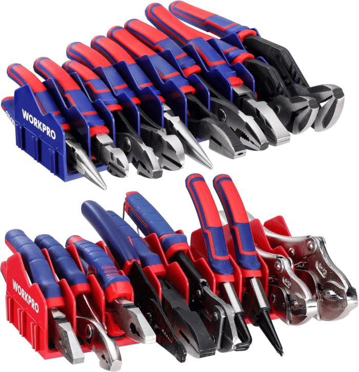 2-Pack Plier Organizer Rack, Plier Holder and Cutter Organizer with Non-Slip Rubber Base, 20 Slots Tool Box Organizer, Tool Drawer Organizer, Tool Storage, Plier Rack (Pliers Not Included) - Image 9