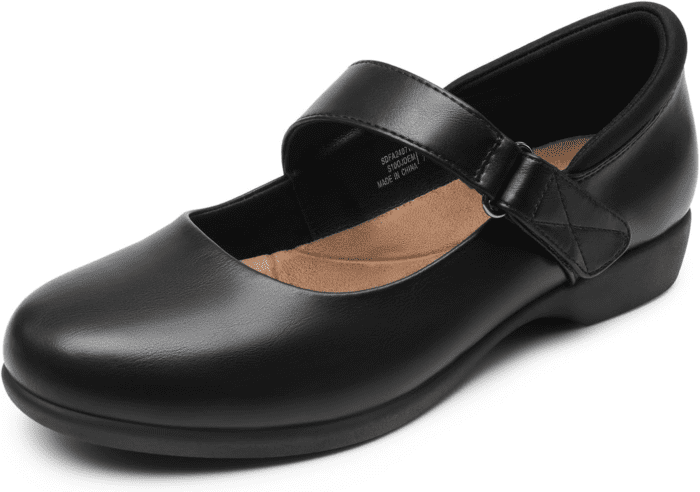 Womens Ballet Mary Jane Flats, Comfortable Business Office Dress Shoes for Women Dressy and Work with Ankle Strap