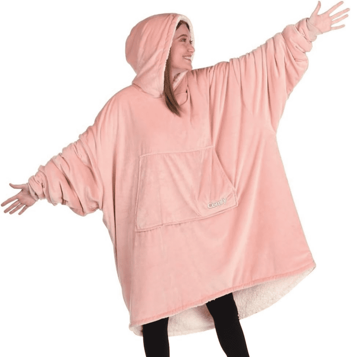 Original | Sherpa Lined Microfiber Fleece Wearable Blanket, Oversized Design with Hood and Pocket from Shark Tank - Image 2