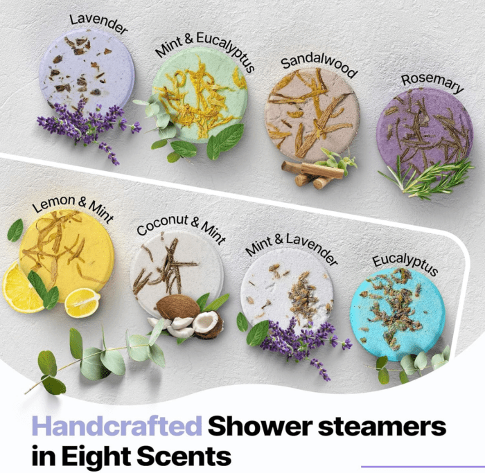 Shower Steamers Aromatherapy Birthday Gifts for Women -  8 Pcs Valentines Day Gifts for Her Mom Men Teen Adults Bath Bombs Self Care with Natural Essential Oils Relaxation Home SPA Mothers Day - Image 2