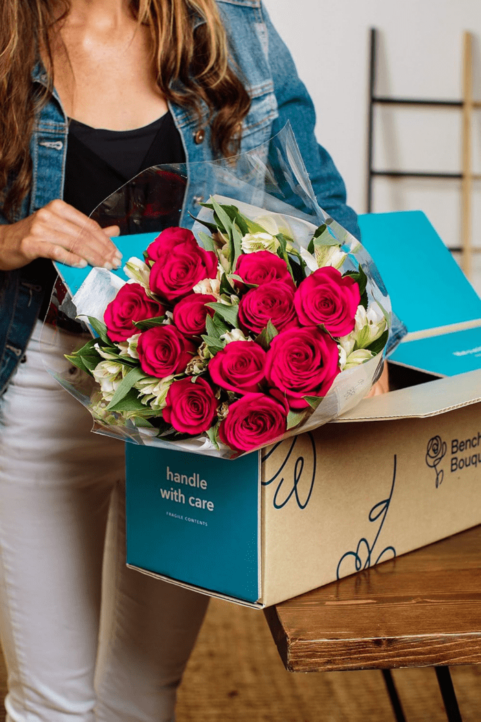 - Signature Roses & Alstroemeria, Glass Vase Included, Gift Fresh Flowers for Valentine’S Day, Birthday, Anniversary, Get Well, Sympathy, Congratulations, Thank You, Just Because - Image 2