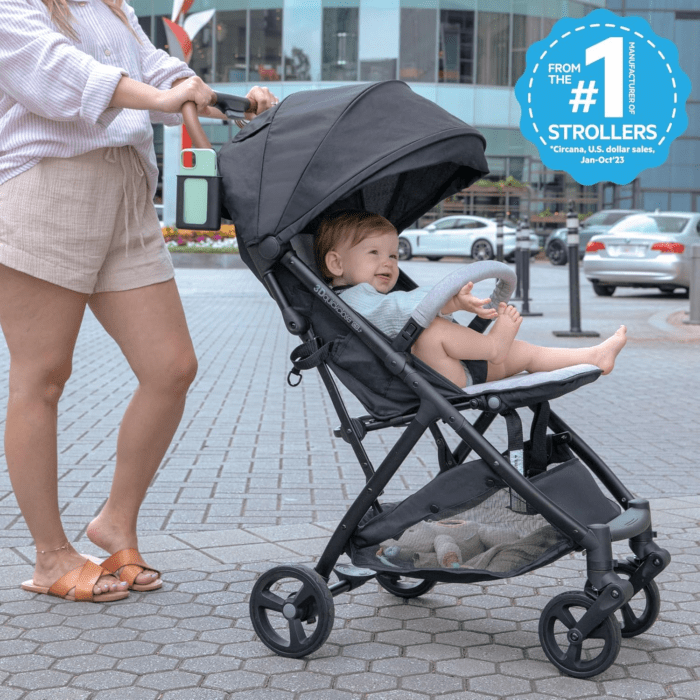 Summer by Ingenuity 3Dquickclose CS+ Compact Fold Stroller, Car-Seat Compatible, Lightweight Stroller with Oversized Canopy, Extra-Large Storage - Image 2